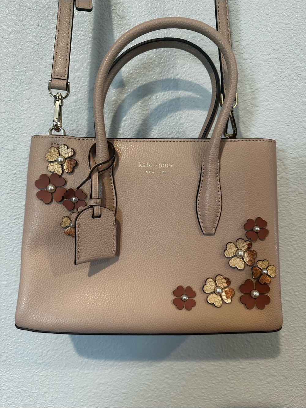 Kate Spade Eva Pearl Floral Cutout Small Satchel
